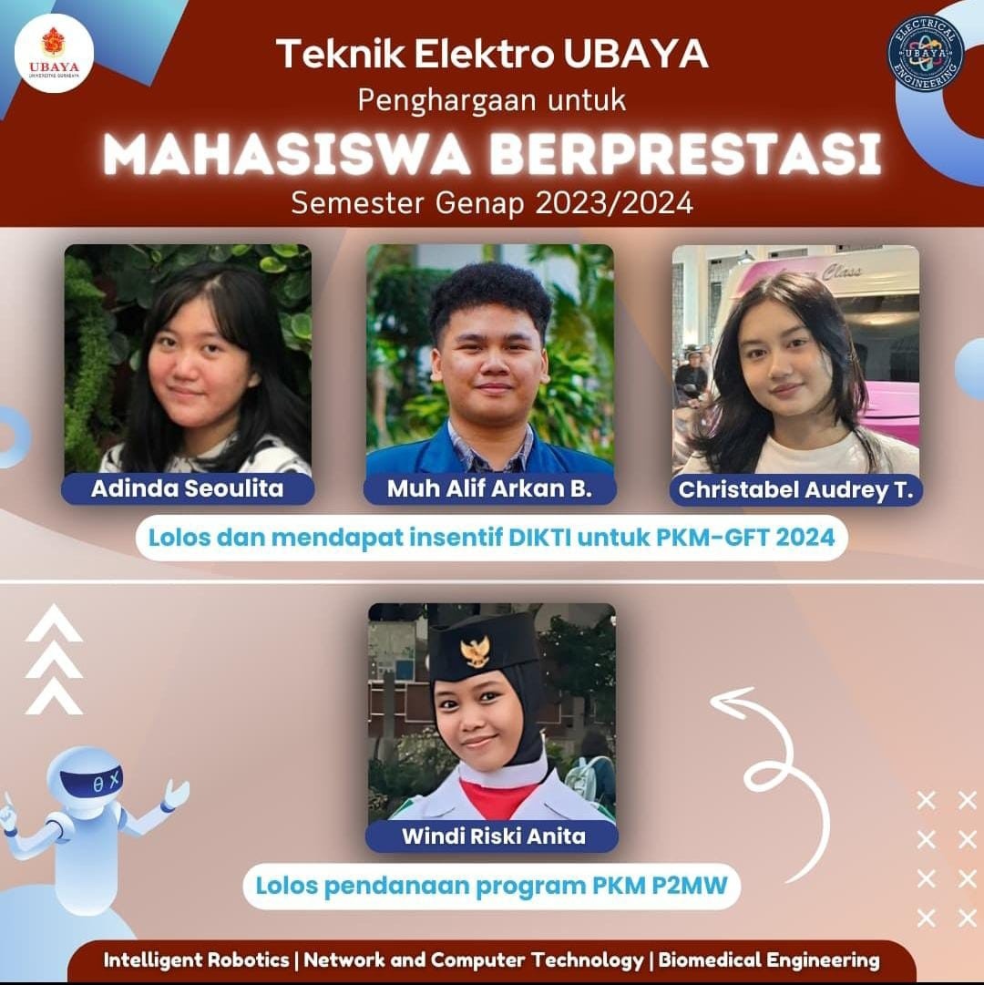 Pengakuan Mahasiswa Berprestasi | Teknik Elektro Universitas Surabaya